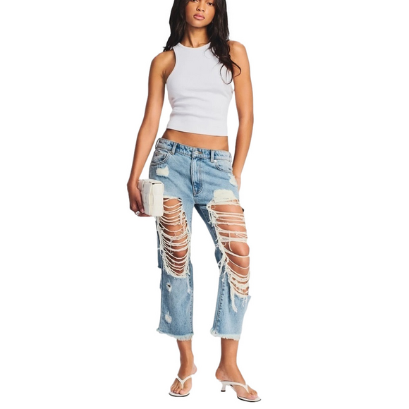 Revolve SER.O.YA Omar Drop Crotch Boyfriend Jean Coastline Size 29 NWT - Picture 3 of 10